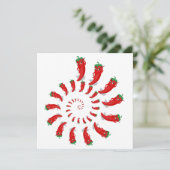 Red Pepper Diva Spiral Invitation (Staand voorkant)