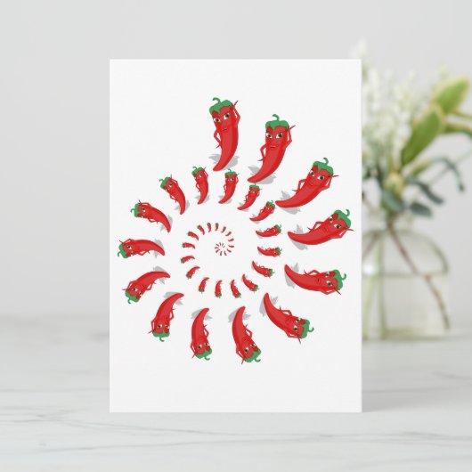 Red Pepper Diva Spiral Kaart (Staand voorkant)