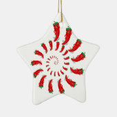 Red Pepper Diva Spiral Keramisch Ornament (Rechts)
