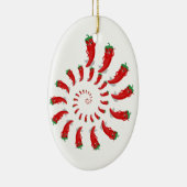 Red Pepper Diva Spiral Keramisch Ornament (Rechts)