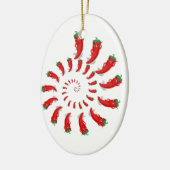 Red Pepper Diva Spiral Keramisch Ornament (Links)