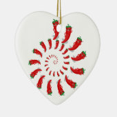 Red Pepper Diva Spiral Keramisch Ornament (Rechts)