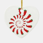 Red Pepper Diva Spiral Keramisch Ornament (Voorkant)