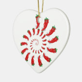 Red Pepper Diva Spiral Keramisch Ornament (Links)