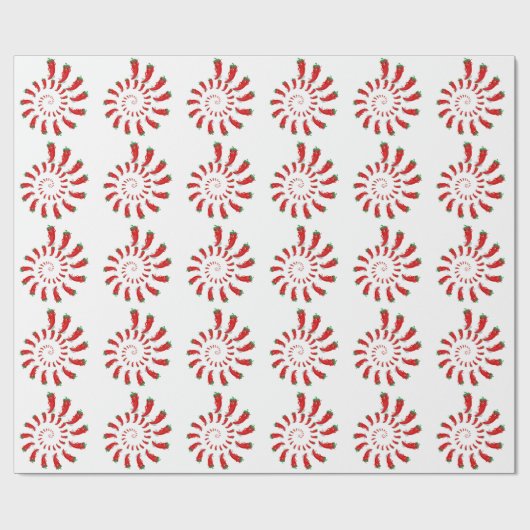 Red Pepper Diva Spiral Large Cadeaupapier (Vlak)