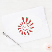 Red Pepper Diva Spiral Ovale Sticker (Envelop)