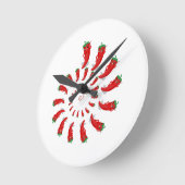 Red Pepper Diva Spiral Ronde Klok (Hoek)