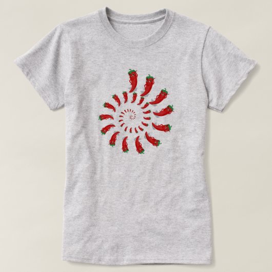 Red Pepper Diva Spiral T-Shirt (Design voorkant)