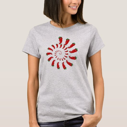 Red Pepper Diva Spiral T-Shirt (Voorkant)