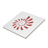 Red Pepper Diva Spiral Tegeltje (Zijkant)