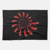 Red Pepper Diva Spiral Theedoek (Horizontaal)