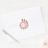 Red Pepper Diva Spiral Vierkante Sticker (Envelop)