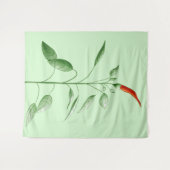 Red Pepper Gardener Chili Plant mam Botanisch Wandkleed (Voorkant (horizontaal))