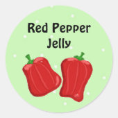 Red Pepper Jelly Ronde Sticker (Voorkant)