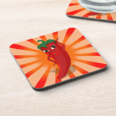 Red Pepper Superstar Bier Onderzetter (Linkerzijde)