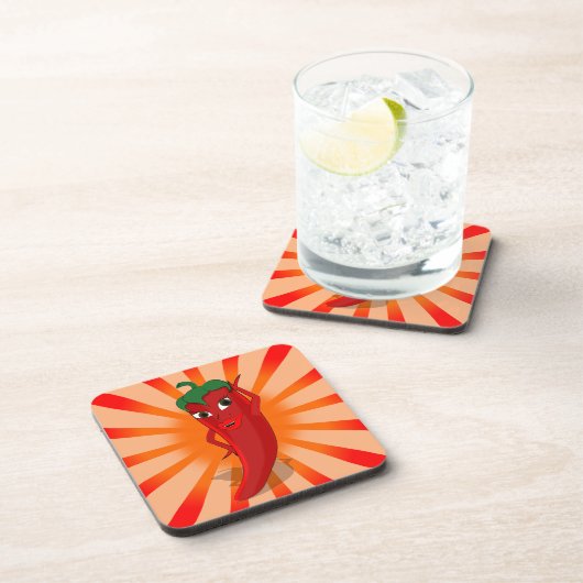 Red Pepper Superstar Bier Onderzetter (Rechterzijde)