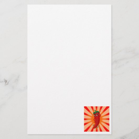 Red Pepper Superstar Briefpapier (Voorkant)