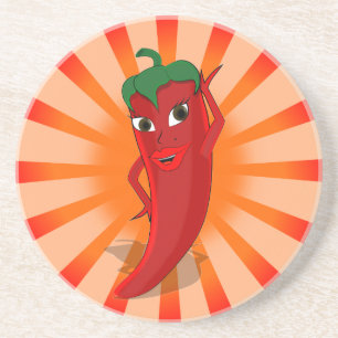 Red Pepper Superstar Zandsteen Onderzetter