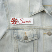 Red Peppermint Starlight Mint Candy Cane kerst Naamplaatje (In situ)