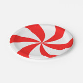 Red Peppermint Swirl Papieren Bordje (Gekanteld)