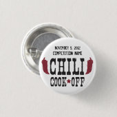 Red Peppers Chili Cook Off Contest Ronde Button 3,2 Cm (Voorkant /achterkant)