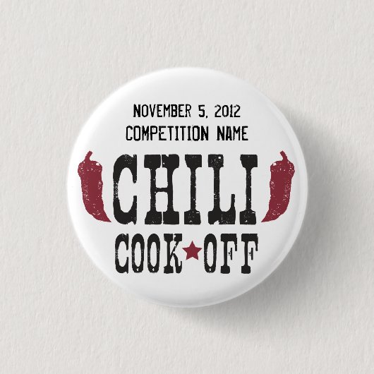 Red Peppers Chili Cook Off Contest Ronde Button 3,2 Cm (Voorkant)