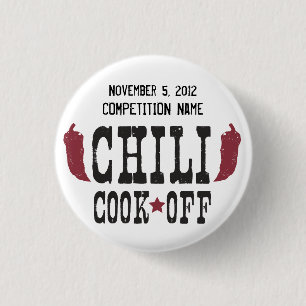 Red Peppers Chili Cook Off Contest Ronde Button 3,2 Cm