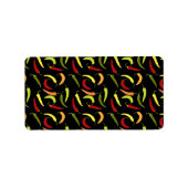 Red Peppers Cinco de Mayo Mexican Hot Spicy Food Etiket (Voorkant)