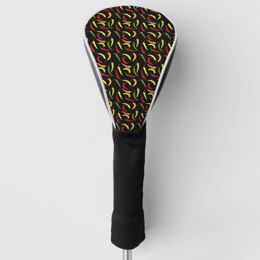 Red Peppers Cinco de Mayo Mexican Hot Spicy Food Golfheadcover (Voorkant)