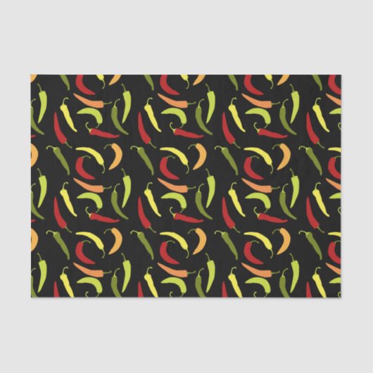 Red Peppers Cinco de Mayo Mexican Hot Spicy Food Tissuepapier (Voorkant)