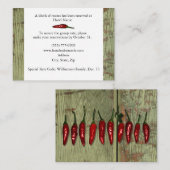 Red Peppers Hotel Accommodatie Enclosure Cards Informatiekaartje (Voorkant / Achterkant)