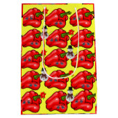 Red Peppers, Snowman-kerstcadeaus Medium Cadeauzakje (Achterkant)