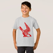 Red Peregrine Falcon Sketch T-shirt (Voorkant volledig)