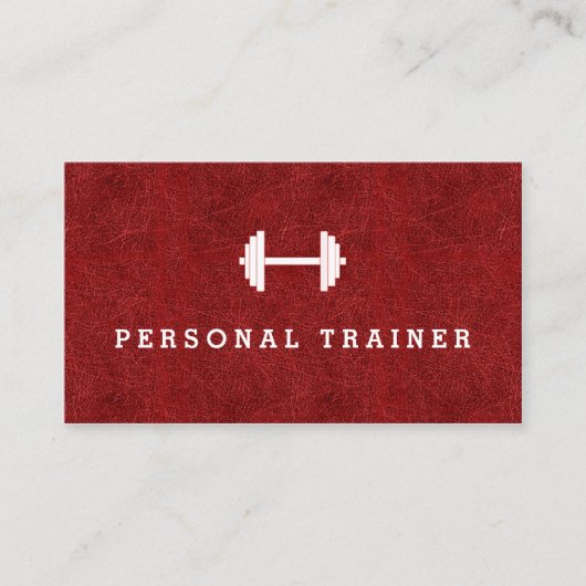 Red Personal Trainer Fitness Visitekaartjes (Voorkant)