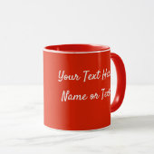 Red personalize Message Coffee Cup Gift Mok (Voorkant rechts)