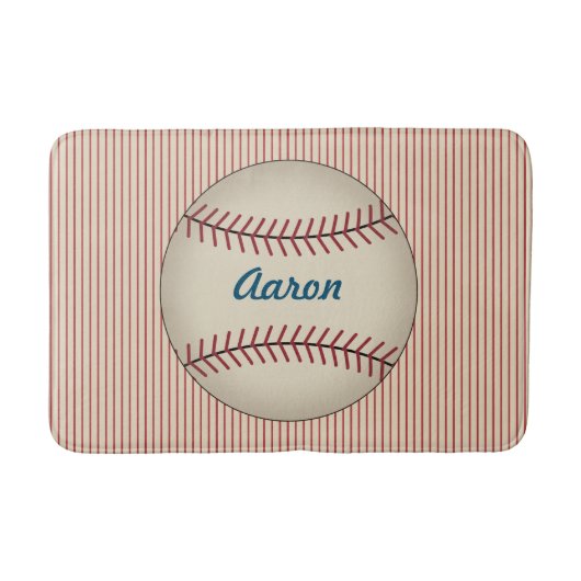 Red Personalized  Baseball Mat (Voorkant)