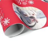 Red Personalized Dog Foto Cadeaupapier (Rol Hoek)