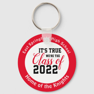 Red Personalized High School Class of 2022 Sleutelhanger