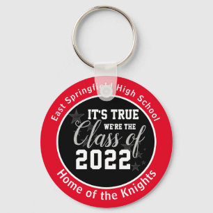 Red Personalized High School Class of 2022 Sleutelhanger