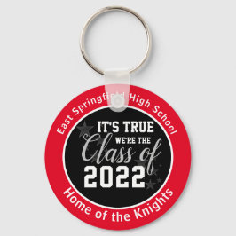 Red Personalized High School Class of 2023 Sleutelhanger