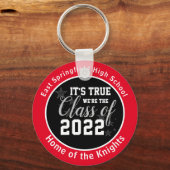 Red Personalized High School Class of 2023 Sleutelhanger (Voorkant)