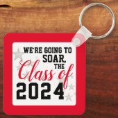 Red Personalized High School Class of 202 Sleutelh Sleutelhanger (Achterkant)