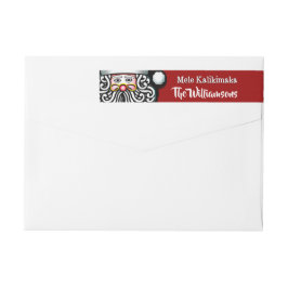 Red Personalized Mele Kalikimaka Santa Address