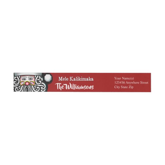 Red Personalized Mele Kalikimaka Santa Address (Individueel)