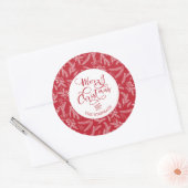 Red Personalized Merry kerstfeestay Stickers (Envelop)
