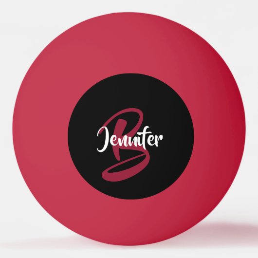 Red Personalized Pingpongbal (Achterkant)