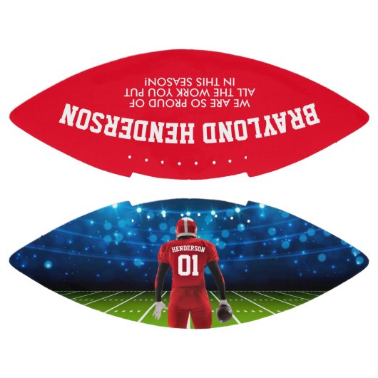 Red Personalized Player Football (Panelen)