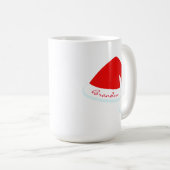 Red Personalized Santa Hat Holiday Mok (Voorkant rechts)
