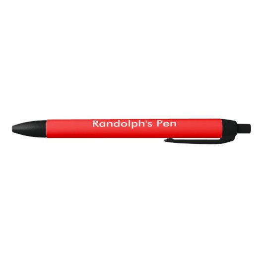 Red Personalized Zwarte Inkt Pen (Bodem)