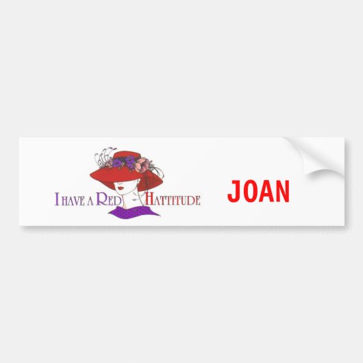 RED PET BUMPERSTICKER - Gepersonaliseerd (Voorkant)